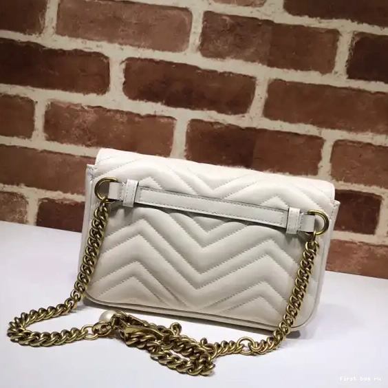 Firstbag ru Pearl GUCCI Chain Marmont GG Belt Bag 0625